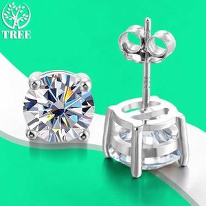 BOUD Alitree 0,5/0,8/1,5/2CT Mosilicon -Ohrringe 925 Sterling Silber Diamant geeignet für Frauen Hochzeitsfeiern exquisite Schmuckgeschenke Q240507