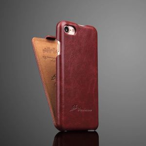 Cases Genuine Leather Vertical Flip Cover Case for Apple iPhone 15 6 7 14 11 12 13 Pro Max XS XR Luxury Fundas Free Screen Protector
