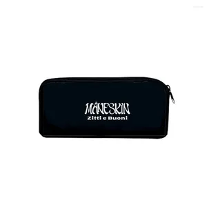 Torby kosmetyczne Hip Hop Boy Girl Pupil Gift Pen Maneskin 3D Print Pencil Box Child Stationerery Bag