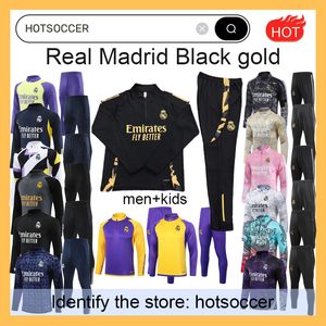 23 24 25 Real Madrid Tracksuit Men and Kids Half Zipper Jackets Football Sportswear Set Tracksuit Set Chandal Futbol Survey 2024 2025 Madrid Training Jackets