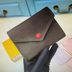 Classic VICTORINE Card Holder Women Short Wallets Fashion Shows Exotic Leather Pouch Round Coin Purse 246m