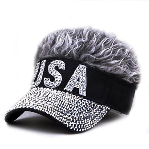 Designer Luxury Modes Baseball Caps Hut Frauen Individualität Hip Hop Style Perücke Hochwertige Sparkle Street Sport Outdoor Cool Tide Travel