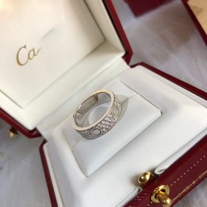 Дизайнер роскоши Shine Full Diamond Vint Ring Женщины мужчины высококачественная нержавеющая сталь бриллиантовая пара