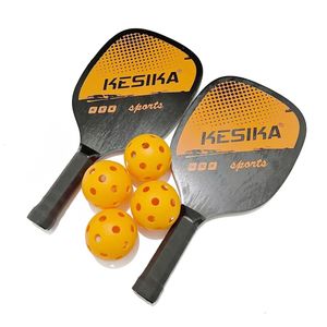 Ball Sports Pickleball Paddle Set Rackets Pickleball Set Ball Set 2 Rackets 4 Pickleball Balls with Carrying Bag for Men Women 240507