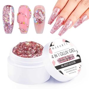 Nagelgel makartt solid byggare för naglar15 ml chunky glitterförlängning 3d skulptur konst uv limpress på naglar q240507