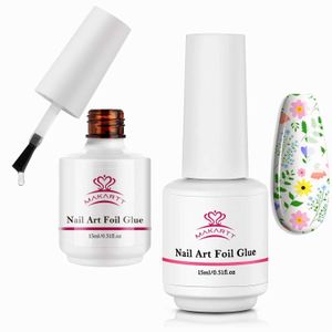 Nail Gel Makartt nail foil glue gel for transfer sticker 15ml immersion strong adhesive art kit UV LED light requirements Q240507