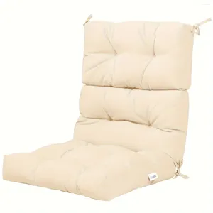 Cuscinetto cuscinetto a sedie posteriori esterne 4,5 pollici di spessore con 4 legami a corda sedile per patio per mobili da vimini per panca altalena beige