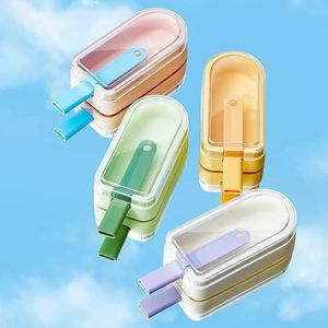 Pop Silicone Ice Cream Mold with Cover Lovely Homemade Popsicle Tray Diy Creams Icelolly Maker Tools Summer Kitchen 240508