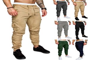 Masowe męskie chude miejskie spodni ładunkowe spodnie nóg swobodny ołówek jogger