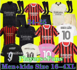 Koche Pulisic Rafa Leao Soccer Jerseys AC 2024 2025 Milans Reijnders Loftus-Cheek Maignan Giroud Football Shirts Theo Adult Men Kids Set Set 24 25 Fourth Uniforms