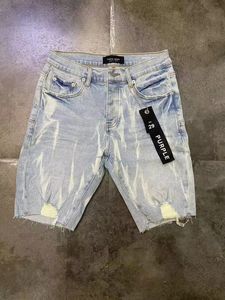 Summer Purple Brand Jeans short mens short designer jeans straight holes casual summer Night club blue Ksubi Jeans Women's shorts style luxury Patch Same style 90