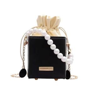 Myyshop PB0016 Fashion Mini Pearl Chain Wallet Mobile Single Shoulder Bags Messenger Bag White Yellow Purple Black 4 Colors 269s