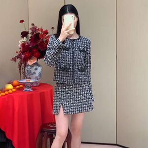 tops dresses New SP Home Fashionable and Elegant Style, Cool Series, High Grade, Thick Tweed Small Fragrance Coat, Skirt Set for Women