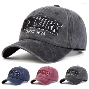 Ball Caps Unisex York 1624 Nakış Yıkama Beyzbol Bahar ve Sonbahar Dış Mekan Ayarlanabilir Sıradan Şapkalar Güneş Koruyucu Şapka