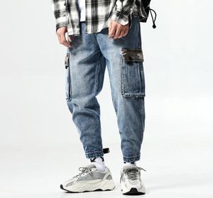 Styczeńsnow streetwear jogger men dżinsowe spodnie sprężyn kamuflaż patchwork męskie spodnie haremowe spodnie dżinsowe dżinsy men7770288