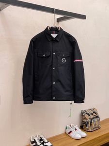 Moncleir 재킷 블랙 캐주얼 보트 칼라 셔츠 재킷 남자 재킷 방수 방수 통기성 부드러운 재킷 야외 스포츠 남자 재킷 고품질