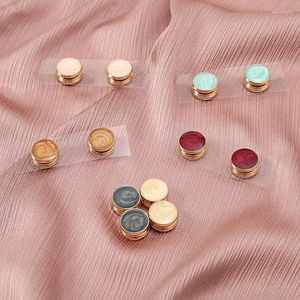 Spettame 2 pezzi Eleganti fibbie per spille di sicurezza Clip per sciarpa colorate Pins Hijab Decorazione perle magnetiche Clobo di fanta