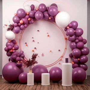 Decoração de festa 85pcs Conjunto de 10 polegadas Vinho Balões de Aniversário