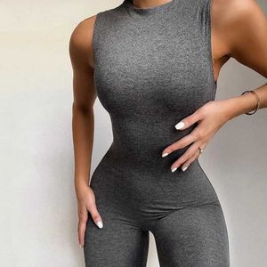 Women's Jumpsuits Rompers Summer Casual Skinny Romper Sportswear Playsuit Streetwear Fashion Sleless Slim Bodys Shaping One Piece Overalls For Women d240507