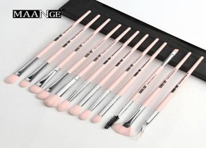 Makeup Brushes Set Professional 12 PCSLOT Makeup Borstes Set Eye Shadow Blending Eyeliner Eyelash Eyebrow Bruste för Makeup Tool1727201