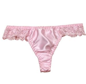 Whole Women Sexy Comfortable 100 Mulberry Silk Panties Lace Silk Seamless T Thongs Underwear2957102