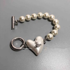 Designer Westwood Love Shell Pearl Bracelet Star Feminino Mesmo Tamanho