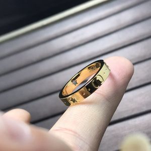 Luxury Original logo G engrave boy girl hollow star Ring 18K Gold Silver rose letter Rings Women men designer lovers wedding Jewelry Lady Party Gifts USA size 6 7 8 9 10