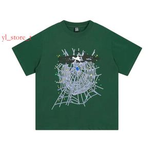 T-shirt designer Trendy SP5DE Spide Web 555555 T-shirt a maniche corte stampata per uomo e donna American High Street Mezze maniche Short 4737