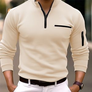 Alta qualidade da primavera e verão Novo algodão pólo outono de inverno moletons de luxo masculino designer de mangas compridas camisetas t algodão de algodão Casual PLUS TAMANHO