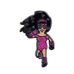 Bobs Burgers Pin Tina Belcher Pink Spandex smalto badge Spettacolo divertimento TV Cosplay regalo cosplay