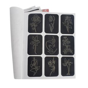 169pcs/лот Body Art Mrecabitable Strcils Strcisils Книга для татуировки шаблона вечеринки Airbrush Glitter Tattoo Set Album 240423