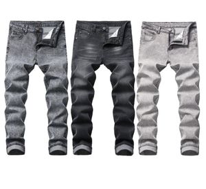 Men Stretch Jeans Slim Fit Denim Trousers Casual Solid Pencil Biker Long Pants Middle Waist Zipper Closure7736607