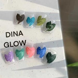 Nail Gel Dinaglow Stone Latex Series 9-Color Combination (41-49) kan vara en variant av olika typer nagellacklim Q240507