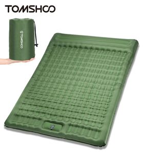 Tomshoo Self-inflating Mats w Built-in Pump Extra Thick 5Inch Double Sleeping Pad Inflatable Air Mattress for Outdoor Camping 240508