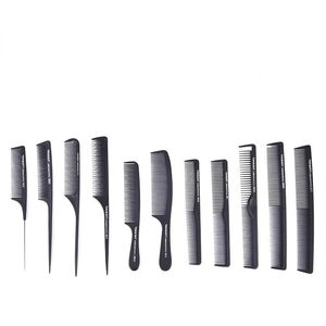 Black Professional Combs Hairdressing New Tail Comb Plastic Anti Static Comb Hair Cutting Comb