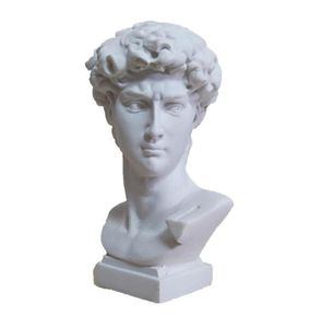 7cm high David head mini resin imitation pster statue European style sculpture decoration hand sketch2975775