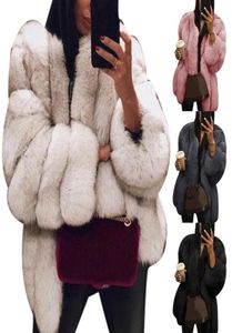 Furry coat fashion autumn and winter women039s jacket large size short artificial fur coat warm furry long sleeve jacket8761484