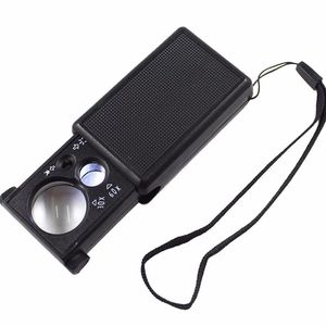 30x 60x 60X Pullo gioiello ingrandimento Mini Pocket Pocket Manificante Microscopio portatile portatile Lupe Ottica LED LED LED LED