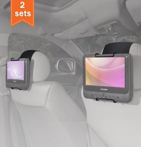 Держатель Mount Mount Mount Care Car для Sylvania SDVD9805 Portable DVD -плеер также подходит для всех 7 -дюймового 10 -дюймового поворотного экрана портативный DVD 2364554