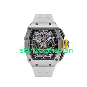 RM Luxury Watches Mechanical Watch Mills RM11-03 Titanium Alloy Automatisk flyback Chronology Men's Watch Ste7