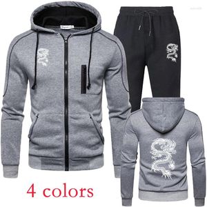 Męskie dresy mody bluzki z kapturem Zestaw Set Buiting Ruit Men Casual Cuthets Pantets 2 -Place Athletic Fitness Tracksuit