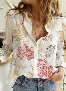 Women's T-Shirt White fashionable womens shirt elegant shirt casual loose long sleeved womens warm printed topL2405