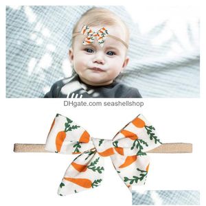 Stirnbänder 10pcs/Set Baby Girls Blumen und Bögen Blumenhaarbänder Nylon Stirnband Haarzubehör für Neugeborene Säuglinge Kleinkinder Drop DHC84