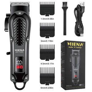 Elektriska rakare HIENA Professionell hårtrimmer för män Barber Laddningsbart hår Clipper trådlös hårklippmaskin Hårskägg Trimmer 212 T240507