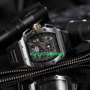 RM luksusowe zegarki mechaniczne młynie Johnson Watch Men Mechanical Xenon Gas Wesno -Houthole Concept Men Mechanical Tritium Gas Watch Black Silver Styr