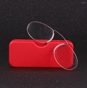 Sunglasses Simple Cilp On Reading Glasses Women Men Ultralight Mini Rimless Anti Blu Fatigue 0.75 1 1.25 1.5 1.75 To 4