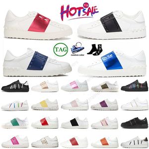 Otwarte sneaker designerka damska sukienka męska skórzana czarna biała ciemnoniebieska na zmianę sportowe luksusowe luksusy Dhgates Men Treners Mokasyna rozmiar 36-46 EUR 36-46