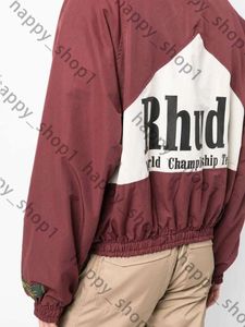 Мужская футболка дизайнерская куртка Rhude Jacket Spring осень негабаритная куртки рудеса