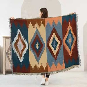 Cobertores lazer nórdico arremesso de cobertor decorativo para a cama Capa de sofá indiano toalha de piquenique tapete de colchão tapete boêmio tapeçaria boêmia