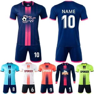 Jerseys Football jersey set for boys football track and field jersey set for quick drying and breathability mens team training football uniform for ldren H240508